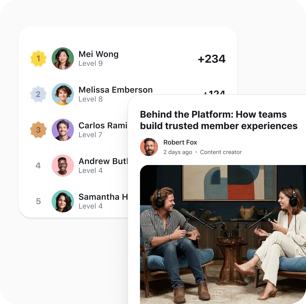 Circle member applications, moderation and role settings